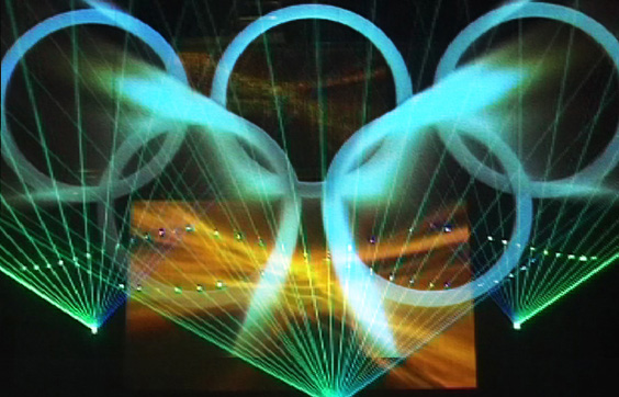 Olympische Ringe Laser